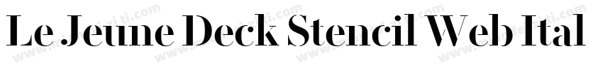 Le Jeune Deck Stencil Web Italic Un字体转换